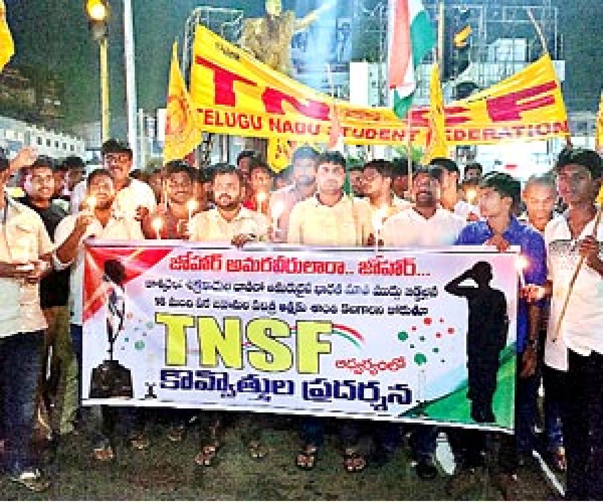 TNSF organises candlelight rally