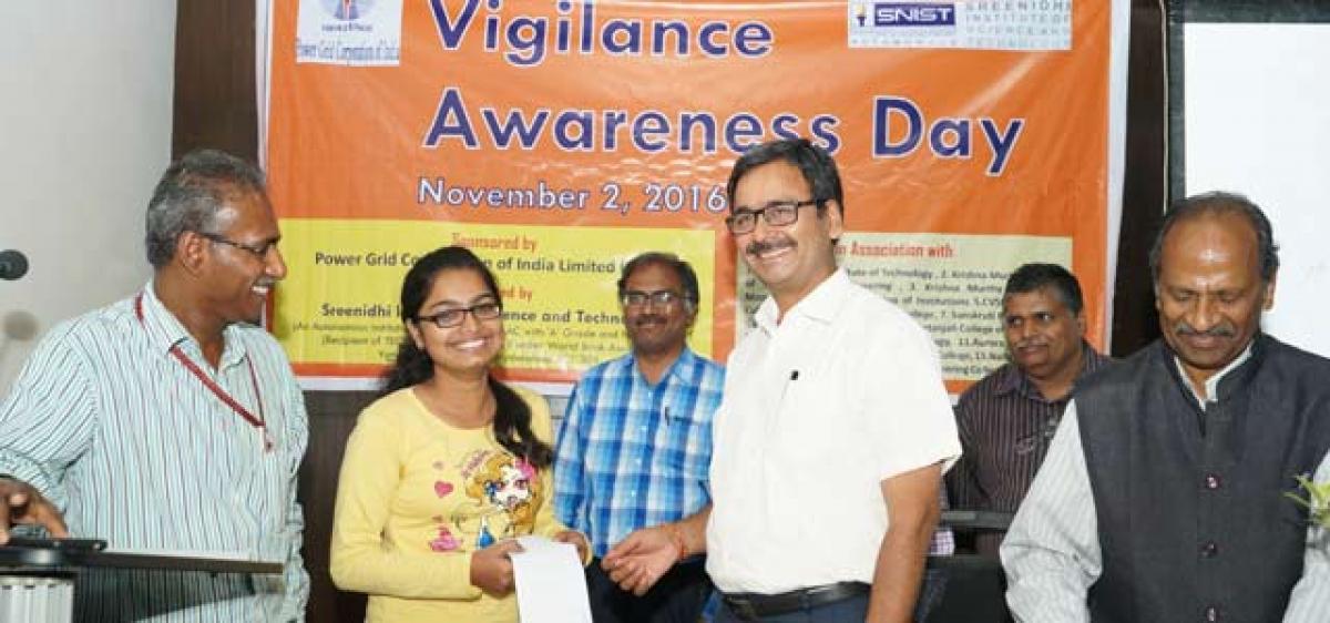 Sensitising students for Vigilance Awareness