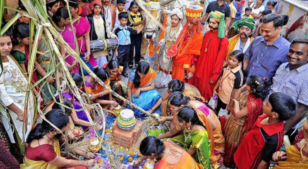 Sankranti celebrated with gaiety in AP, Telangana