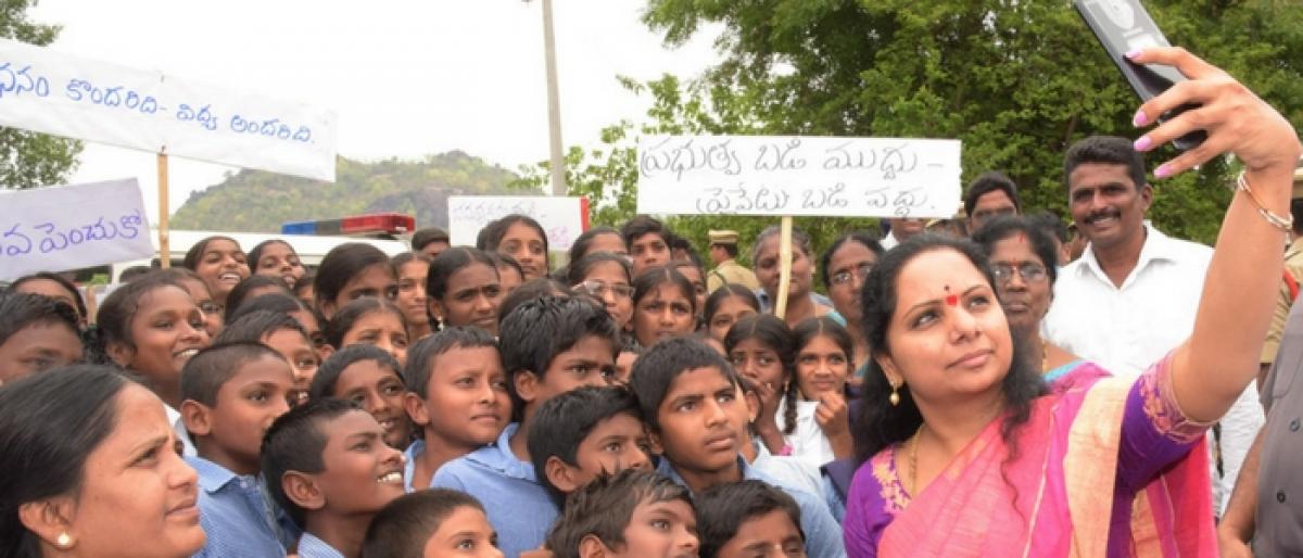 Jagtial role model for other districts: Kavitha