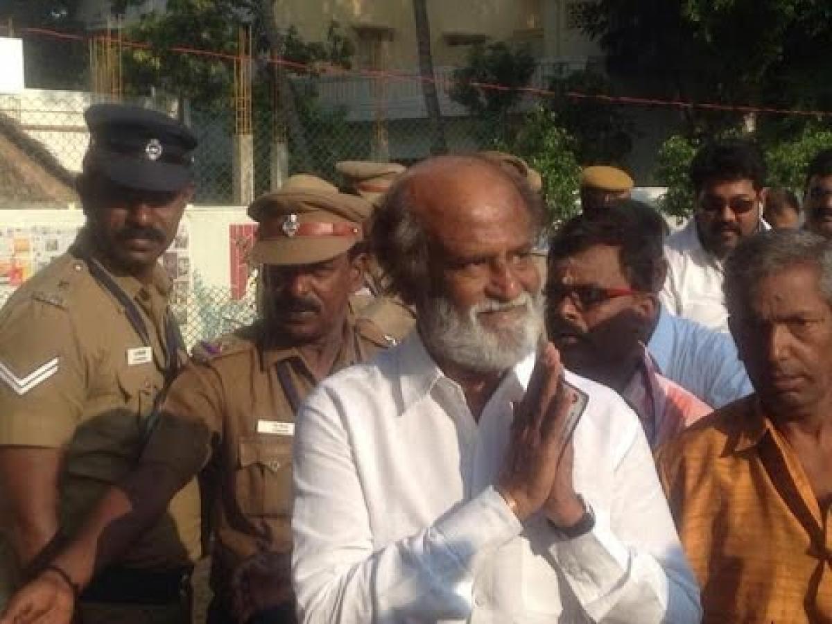 Rajinikanth casts vote at Producers Council poll