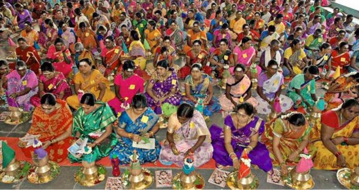 Varalakshmi Vratham at Durga temple on Aug 26