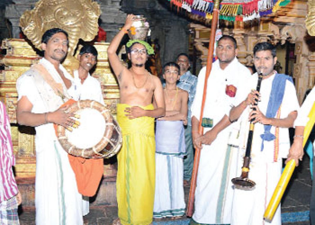 Rituals begin for Kalasabhishekam