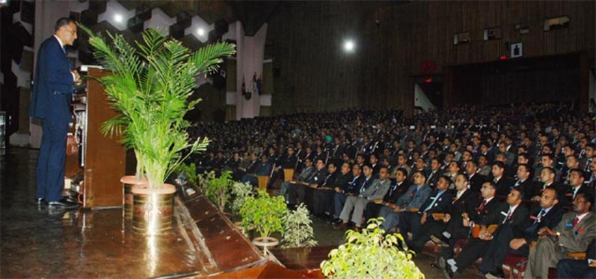 Course officers from  Defence College in city