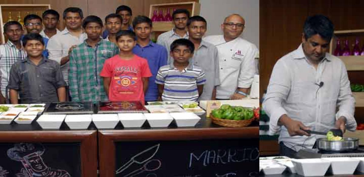 Celebrity chef cooks with children