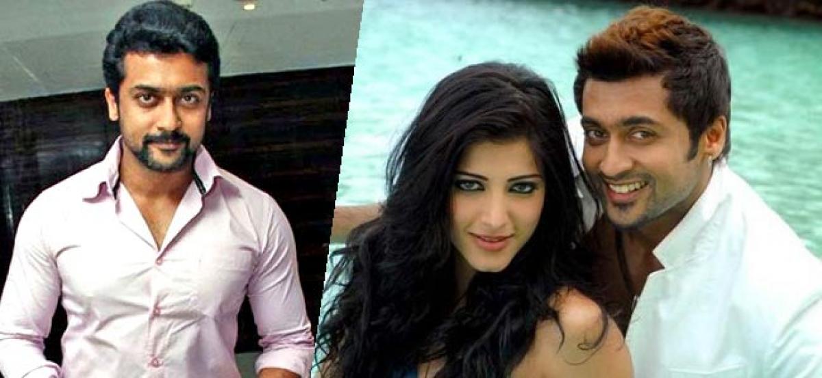 Shruti-Suriya shoot for Singam 3 in Vizag