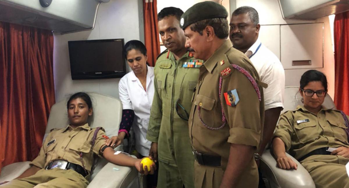 NCC cadets donate blood