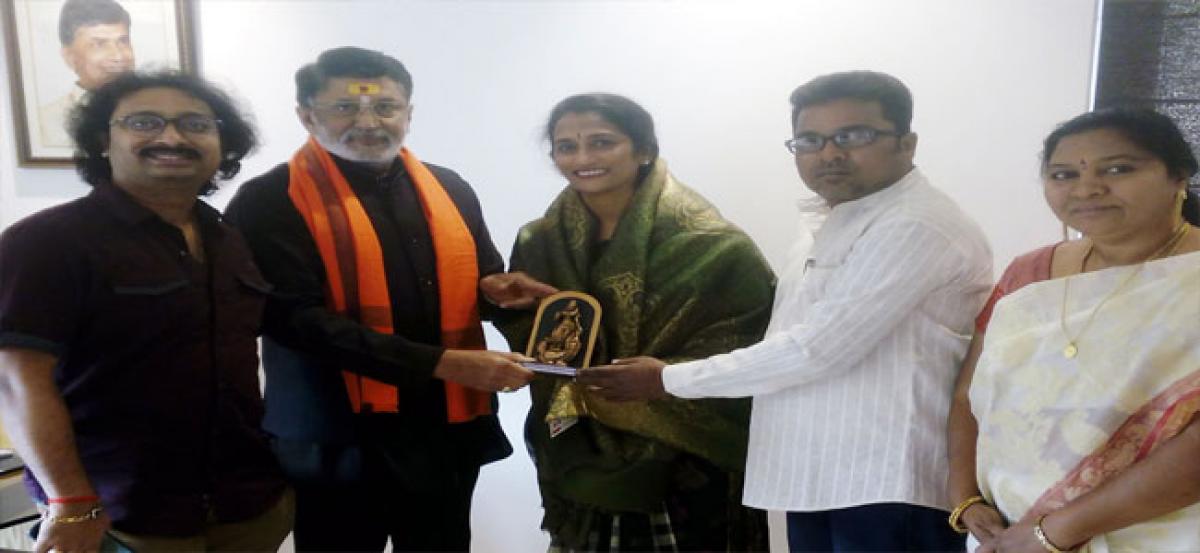 MP felicitates Sita Madabhushi