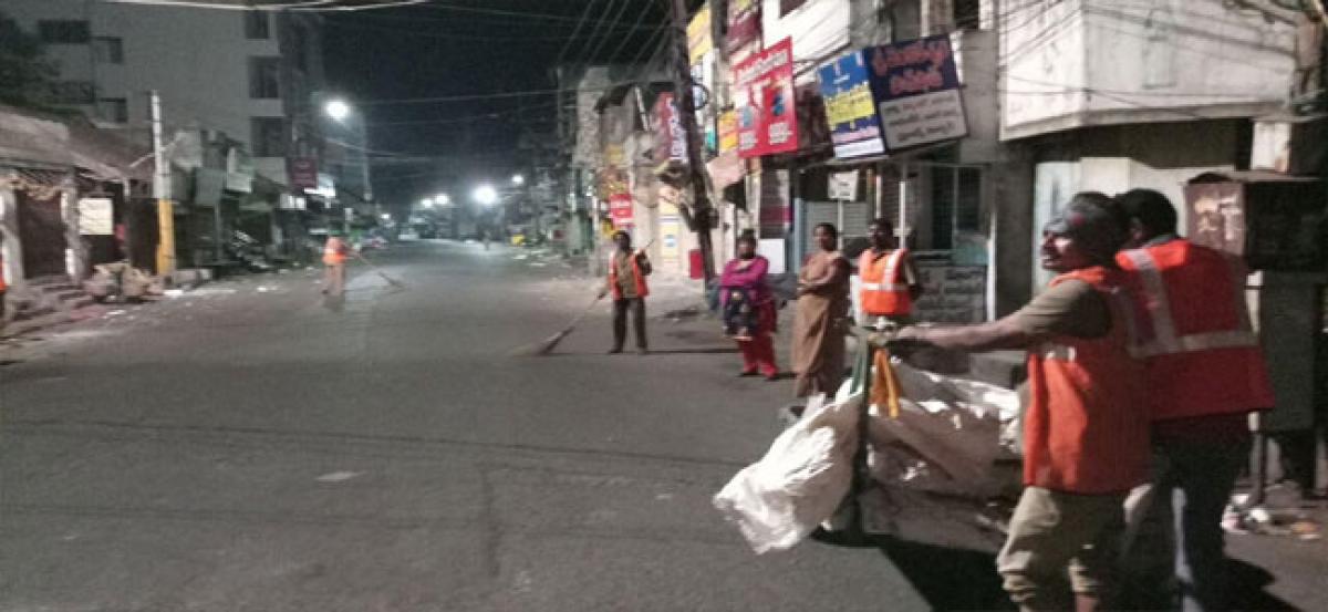 Night sanitation programme begins in city