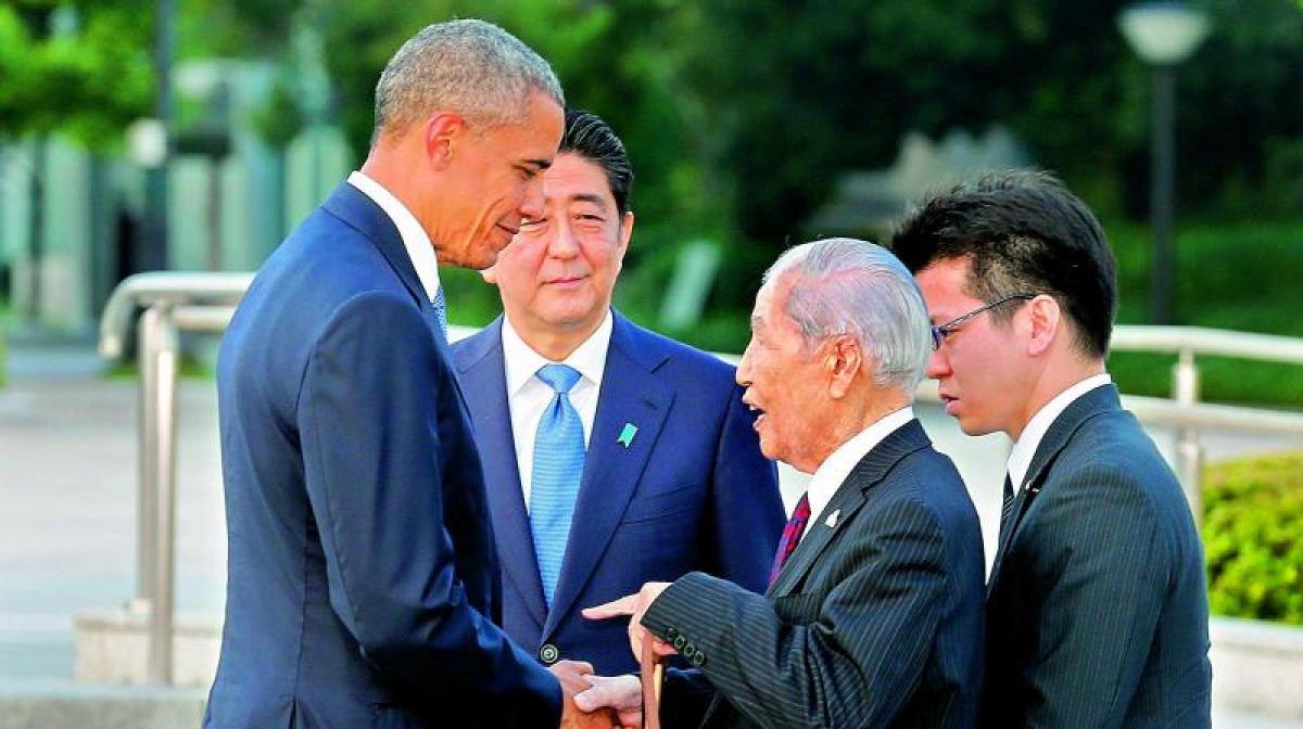 US President Barack Obama meets A-bomb survivors in Hiroshima