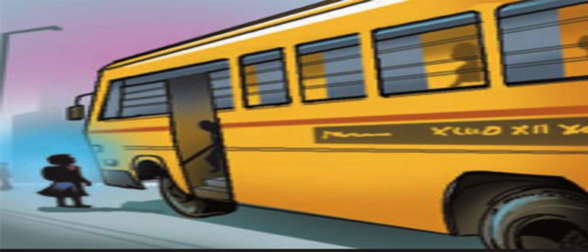 Visakhapatnam: School bus rams into three-year-old girl killing her