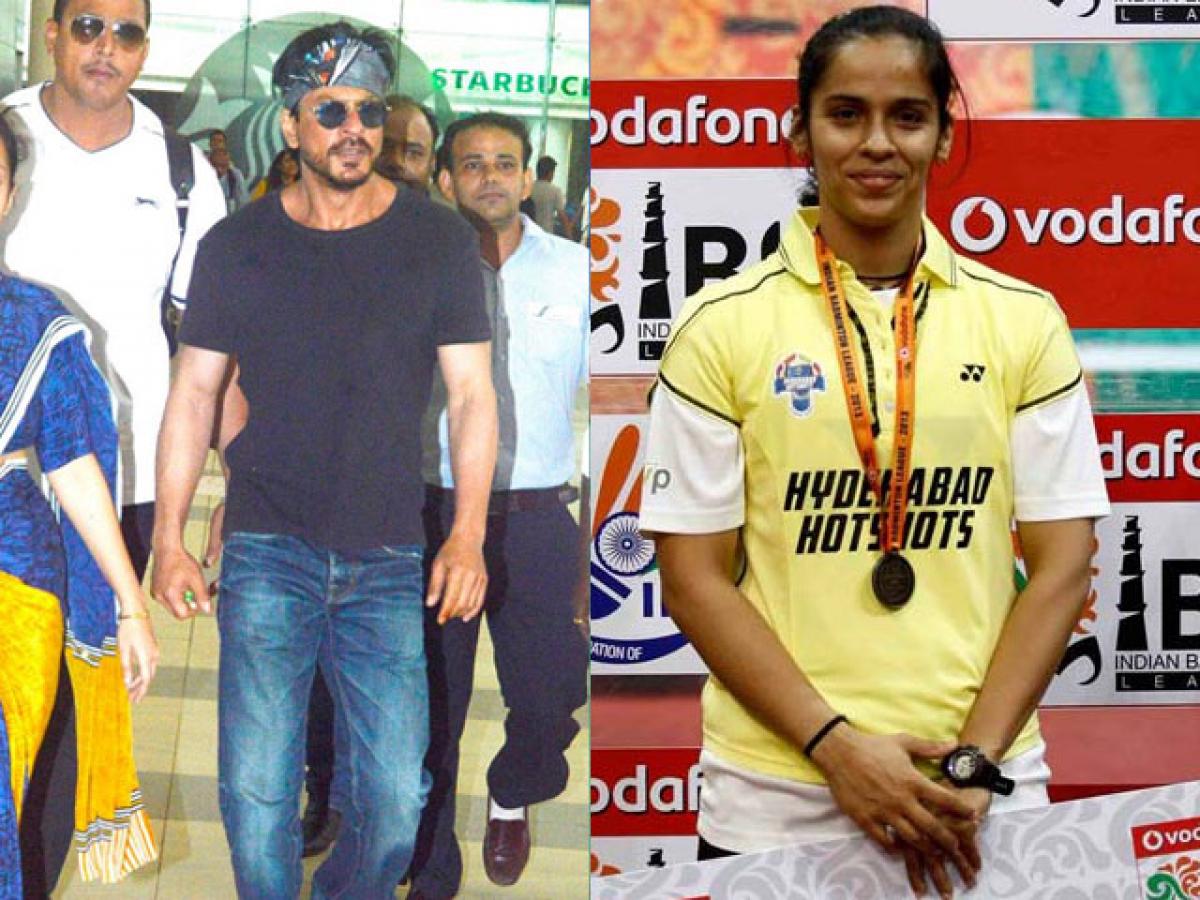 Shah Rukh Khans unique badminton game with Saina Nehwal