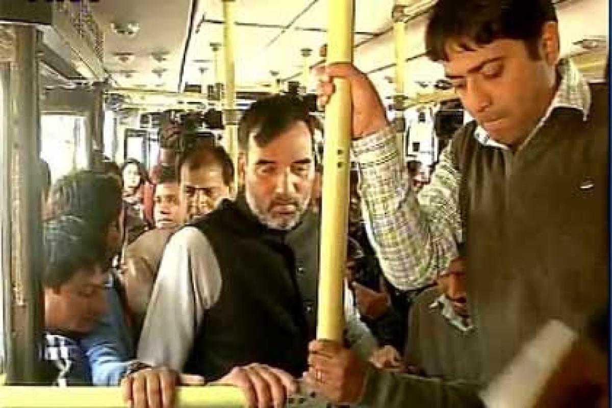 Gopal Rai boards DTC bus to inspect Odd-Even scheme