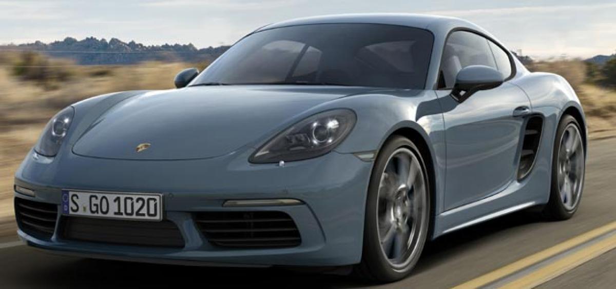 New Porsche 718 Cayman featuring four cylinder turbo for more power