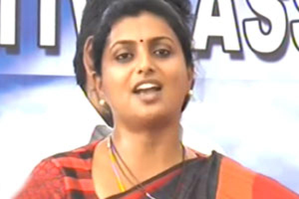 Roja lashes out at Chandrababu over AP Special Status