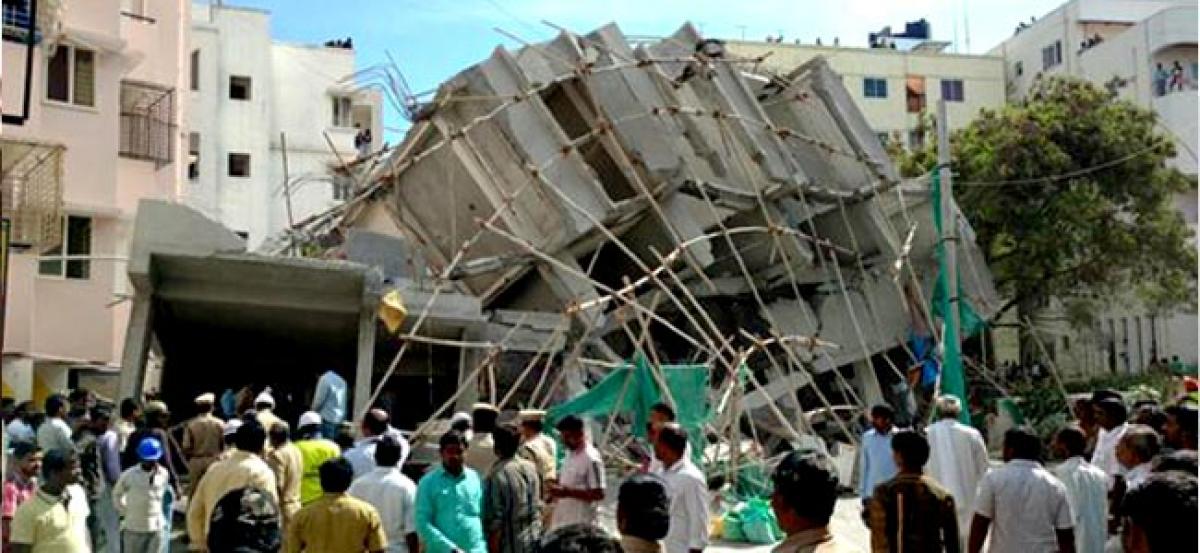 Under-construction building collapses in Bengaluru, many feared trapped