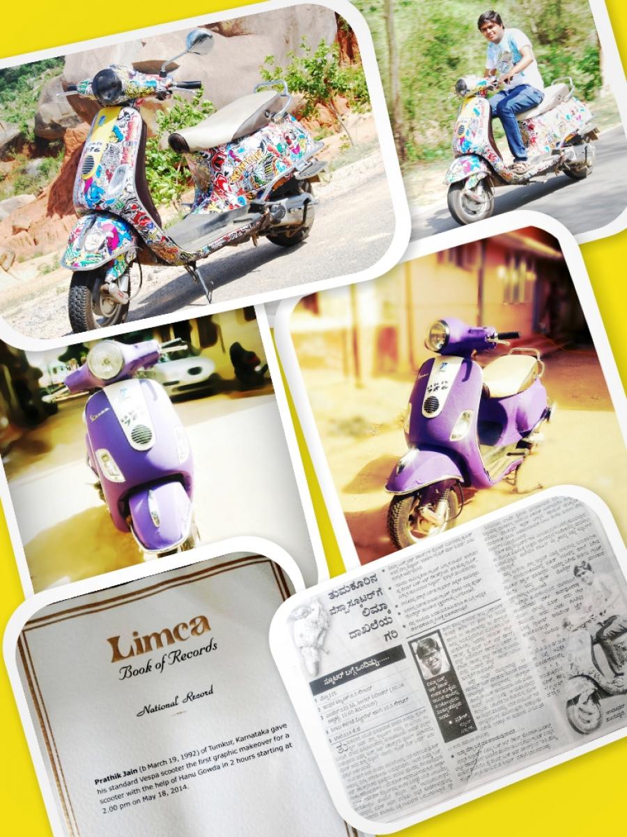 Tumkur boy makes heads turn with his Vespa design