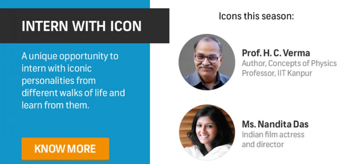 Internshala launches Intern with Icon, An opportunity to intern with Prof. H.C. Verma and Nandita Das