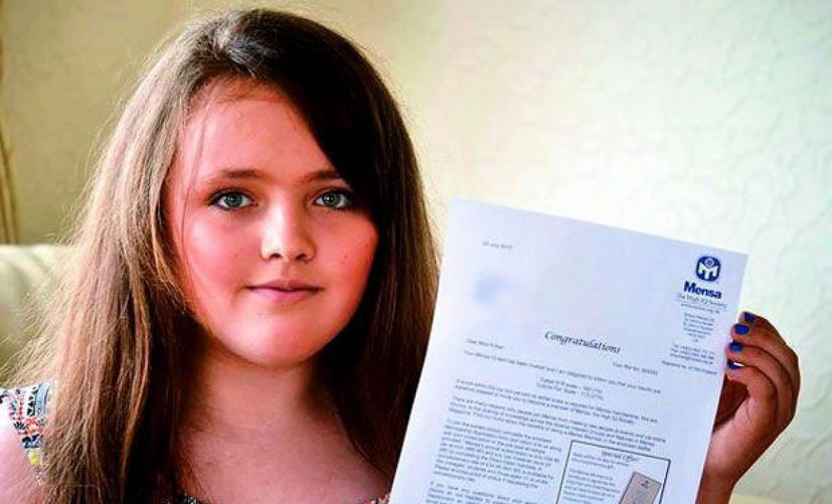 UK girl scores highest score in Mensa IQ Test