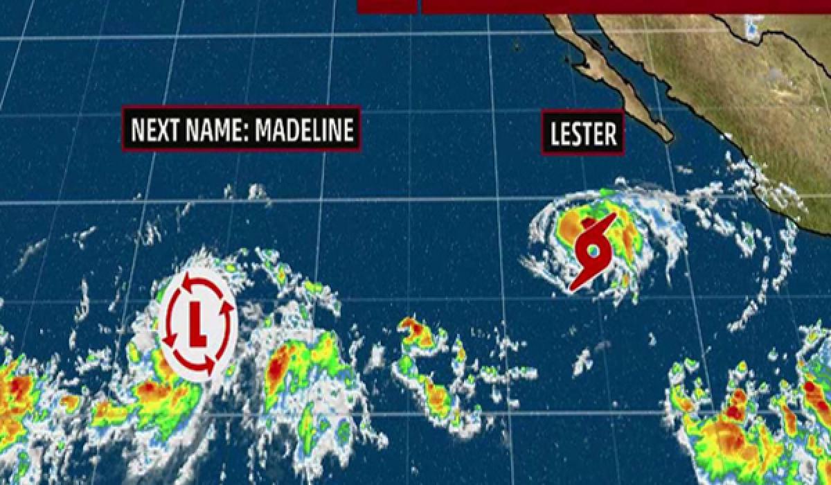 Tropical Storm Madeline formed in northern Pacific ocean