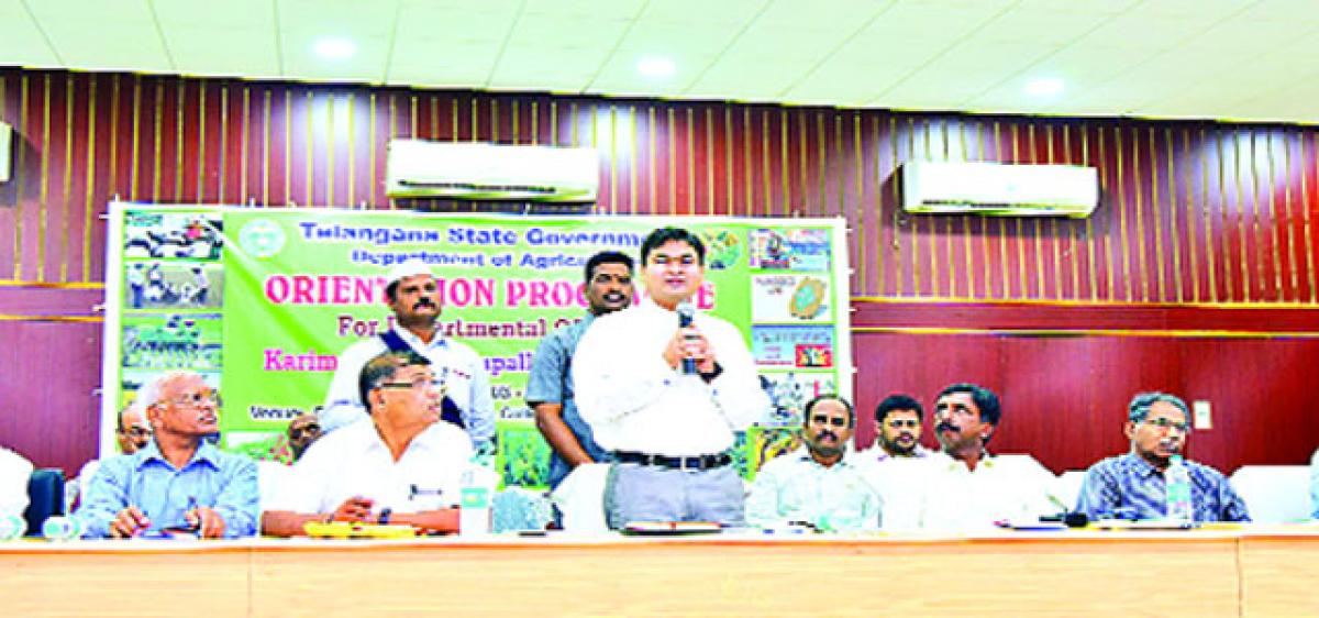 Guide farmers to get maximum yield, Karimnagar Collector tells agri officials