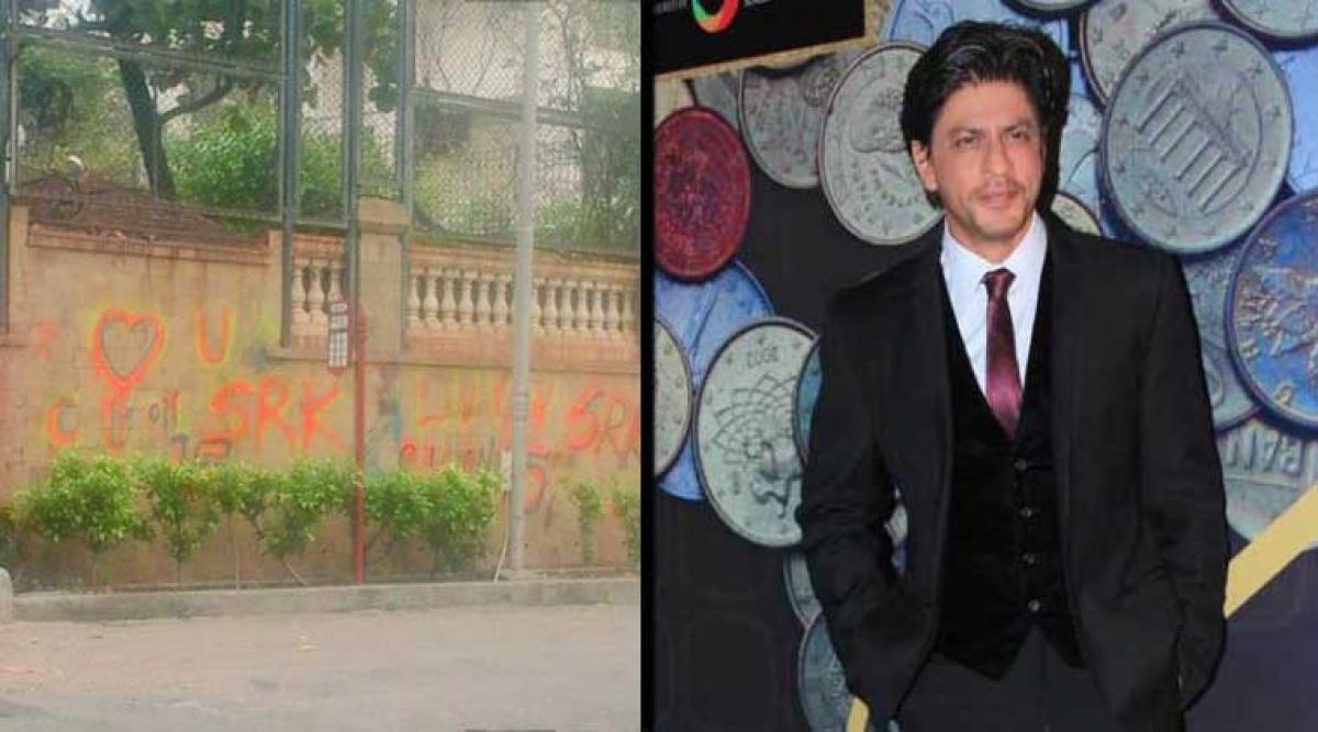 Shah Rukh Khans fans paint graffitti on Mannat