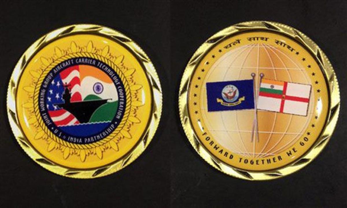 India, US create joint challenge coin to mark unique partnership in creating aircraft carrier