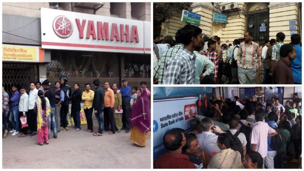 Hyderabad: Long queues at banks to deposit scrapped notes