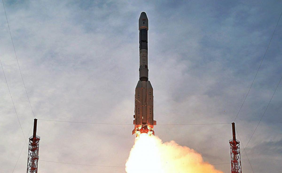 Indian rocket lifts off with INSAT-3DR weather satellite