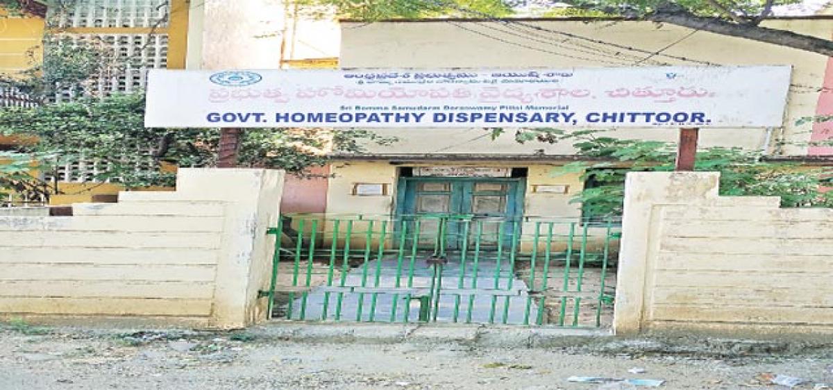 Govt homeopathy  dispensary defunct in Chittoor