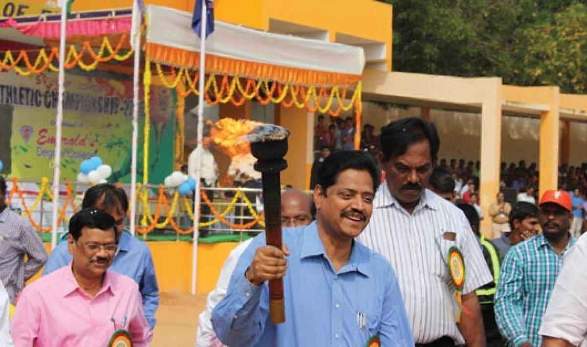 Inter-college athletic competitions begin at Sri Venkateswara University