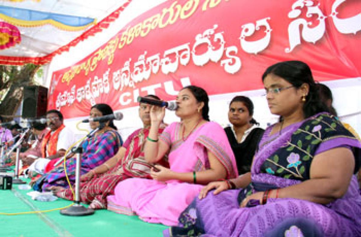 Annamacharya Project artistes stage novel protest