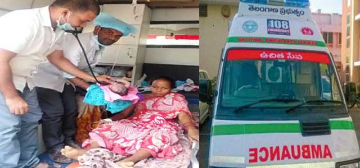 Woman delivers baby girl in 108 Ambulance