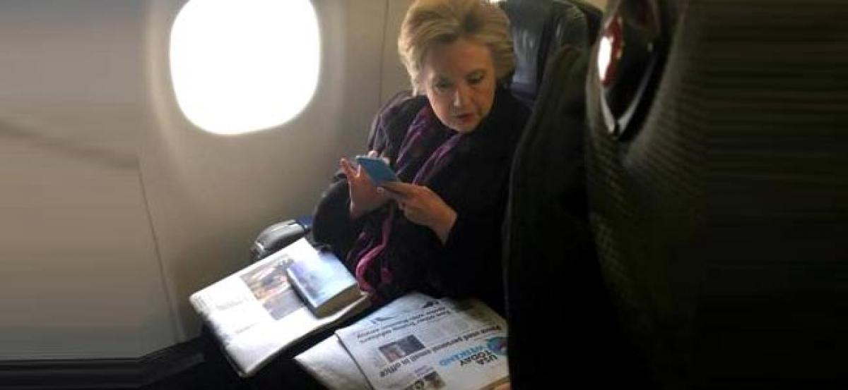 Snap of Clinton reading Pence email headline goes viral