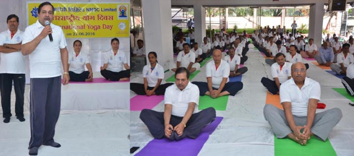 NMDC observes International Yoga Day