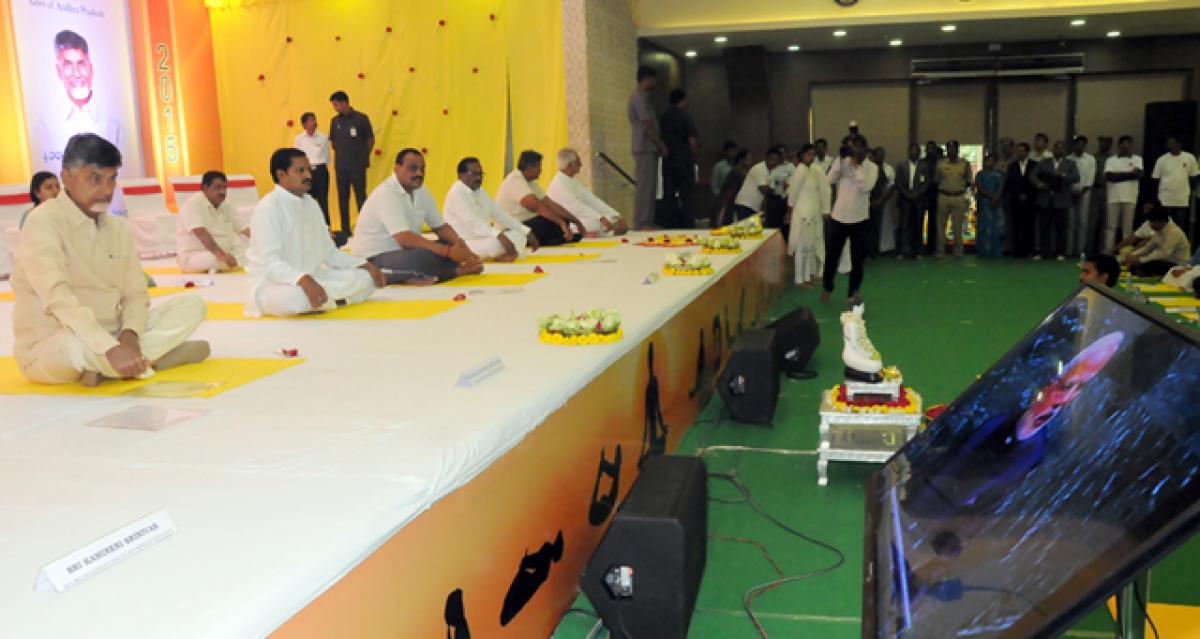 Practise yoga to place AP on top: Naidu