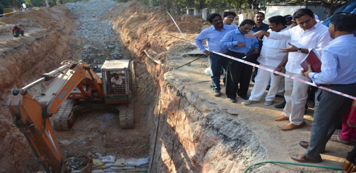 Expedite Kukatpally Nala works: KTR