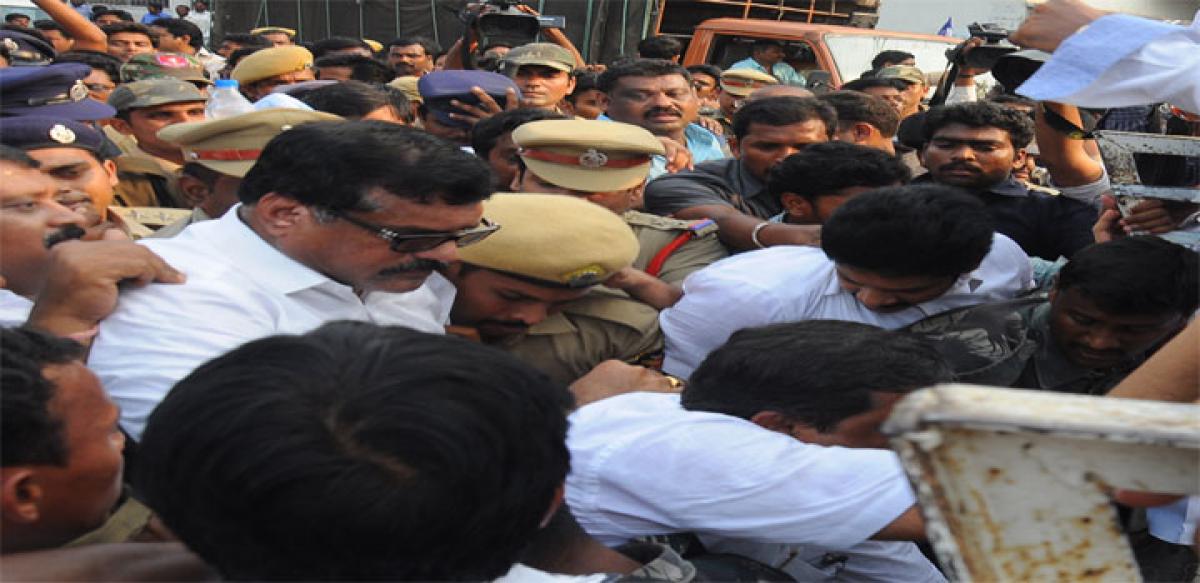 YSR Congress leaders arrested