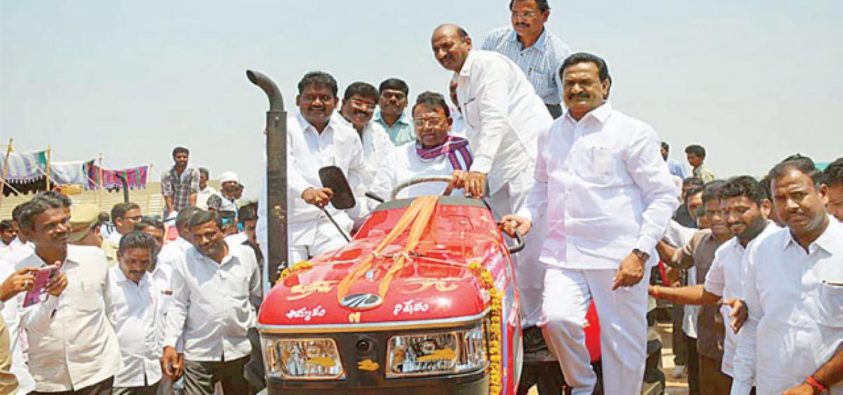 111 tractors distributed under Yantra Lakshmi scheme in Kamareddy