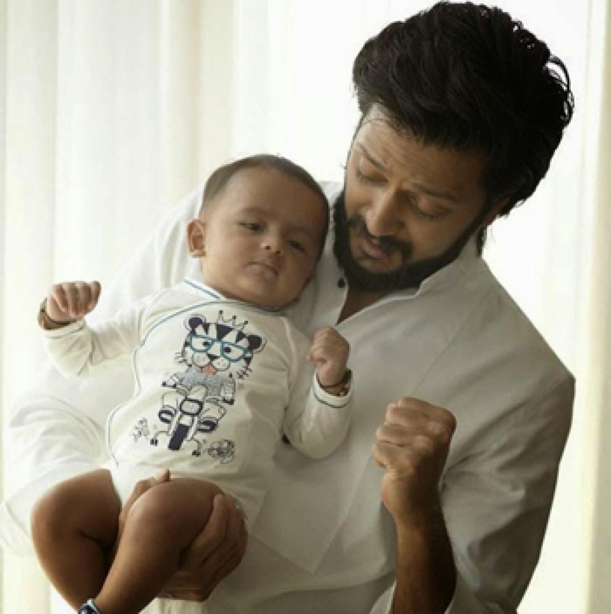 Fathers Day pose: Riteish with son Riaan