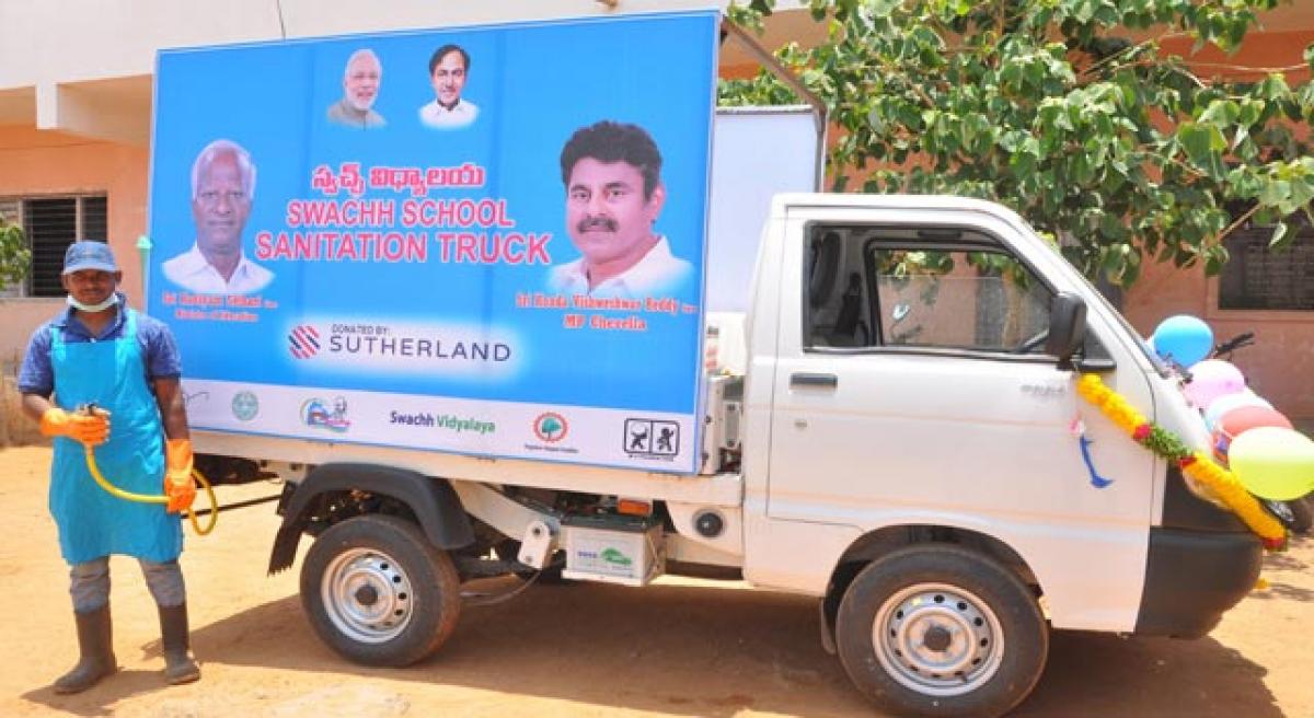 Sutherland Global Services donates Swacch School Sanitation Truck