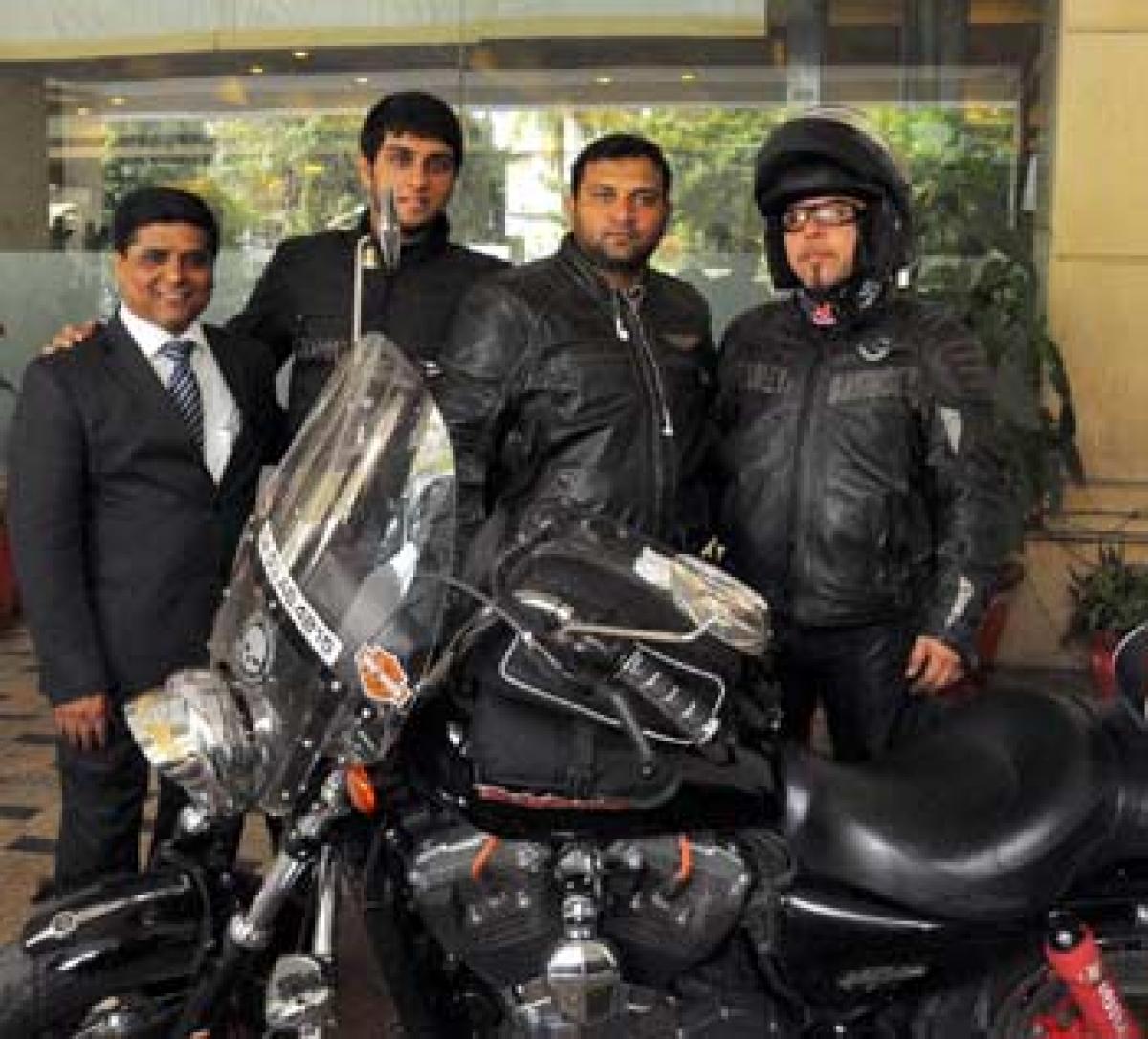 Super bikers halt in city