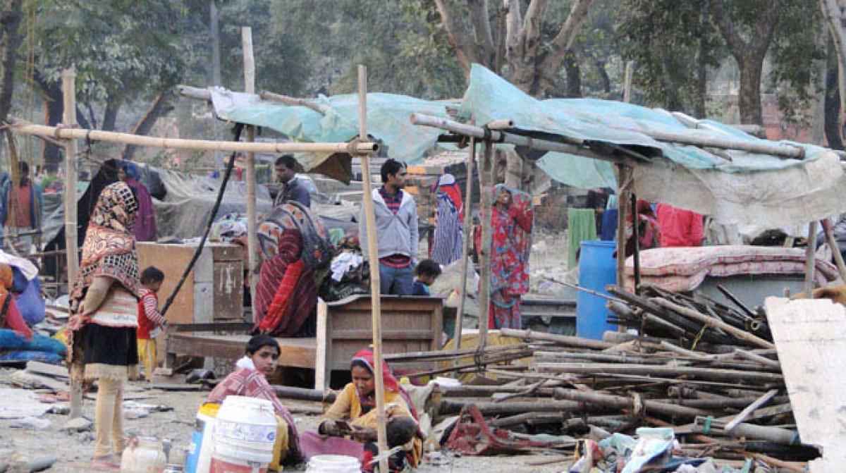 Railways raze shanties at Shakur Basti slum in Delhi demolition drive