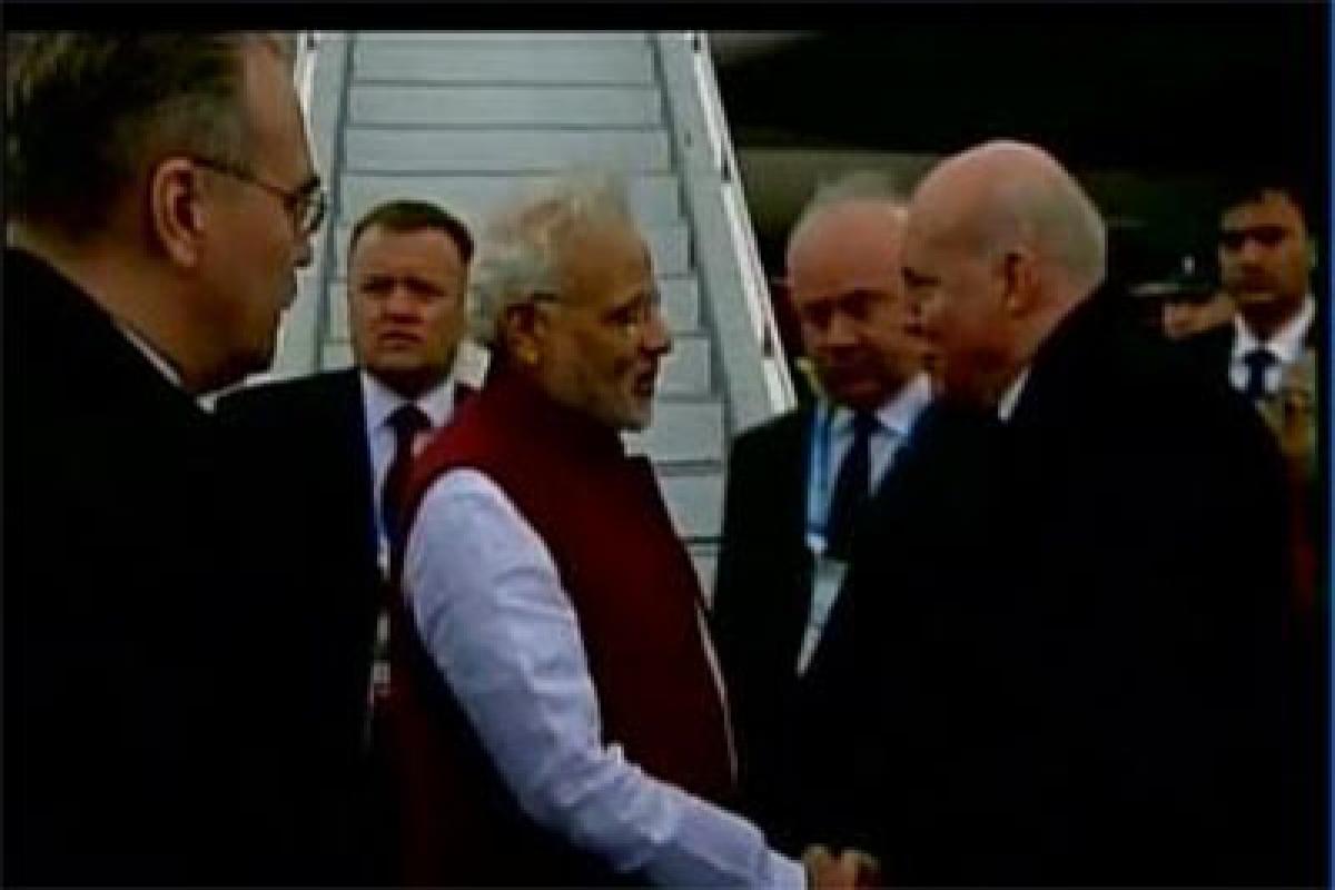 PM Modi arrives at Ufa to participate in 7th BRICS summit