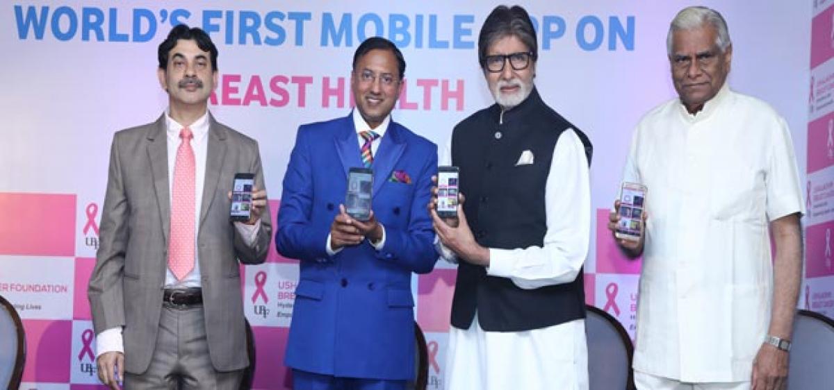 Big B launches world’s first mobile app on ABC of breast health