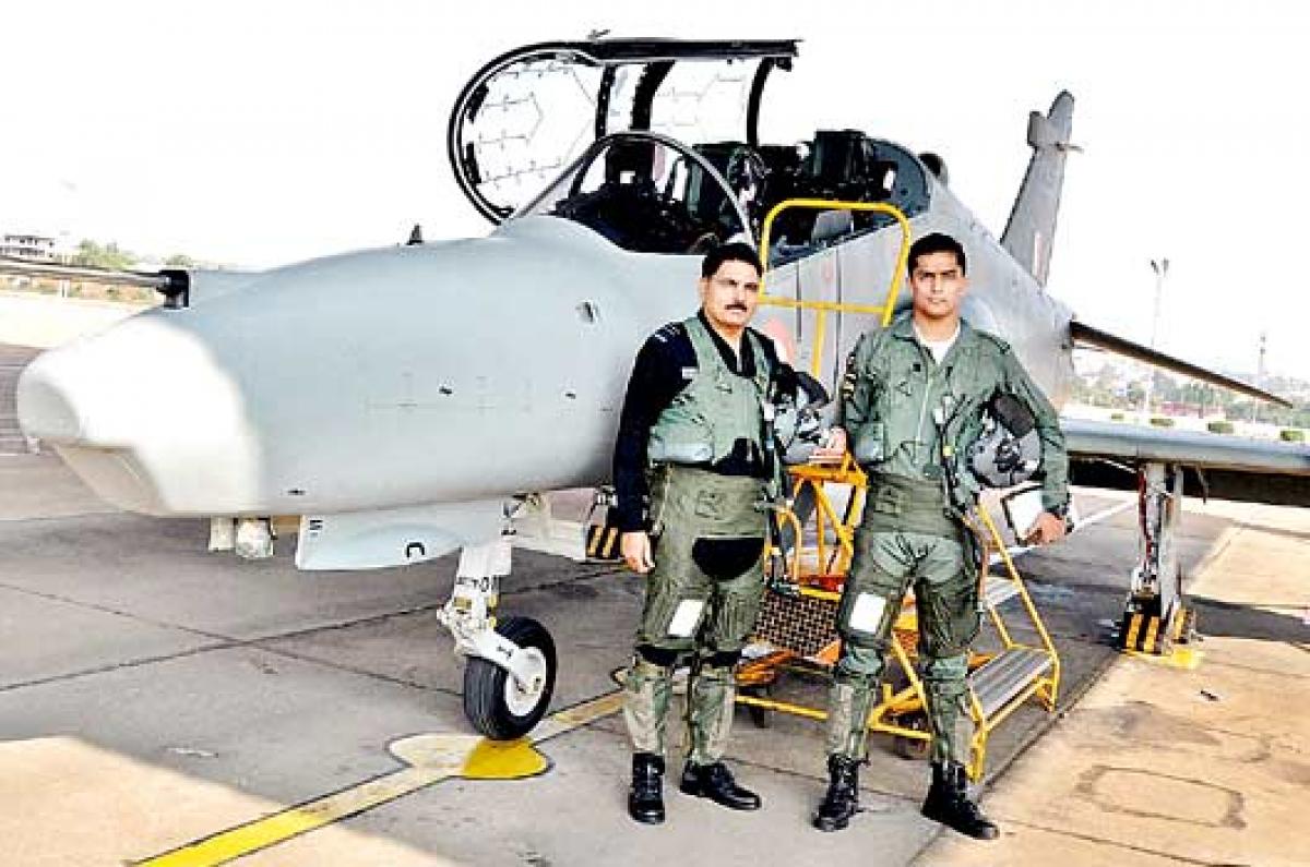 Central Air Command chief, son fly in 3-aircraft sortie