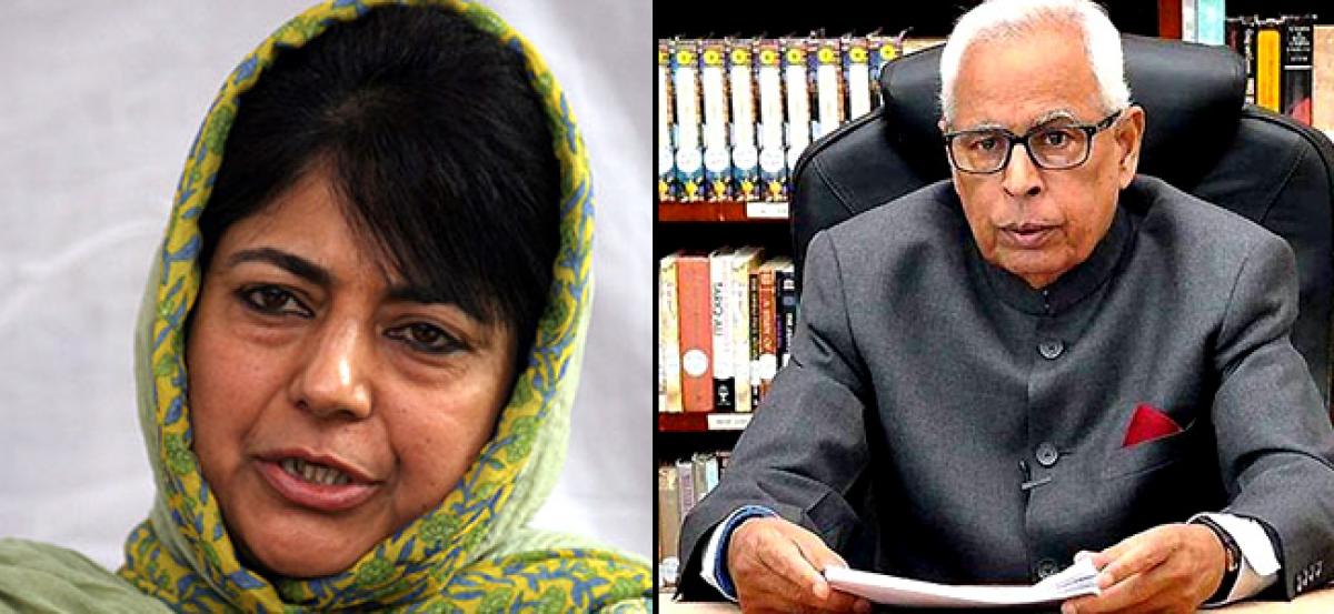 J-K govt crisis: Mehbooba Mufti gets summons from governor