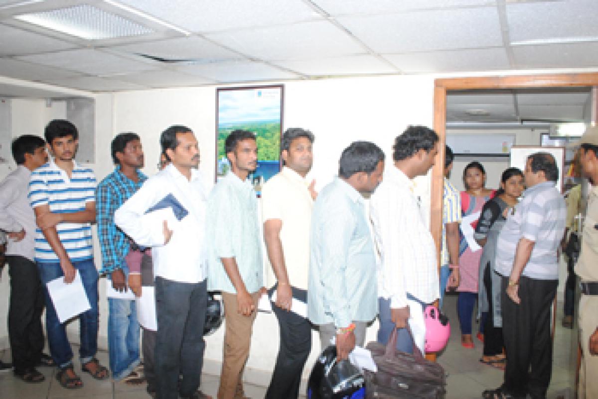 Rush for driving license