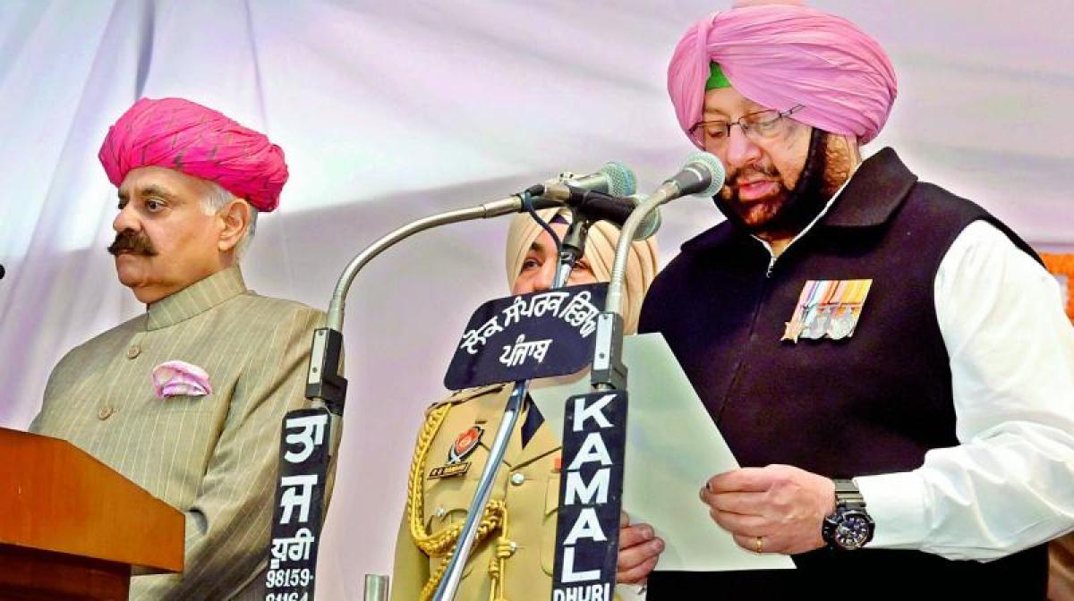 Captain Amarinder Singh takes charge as Punjab CM again