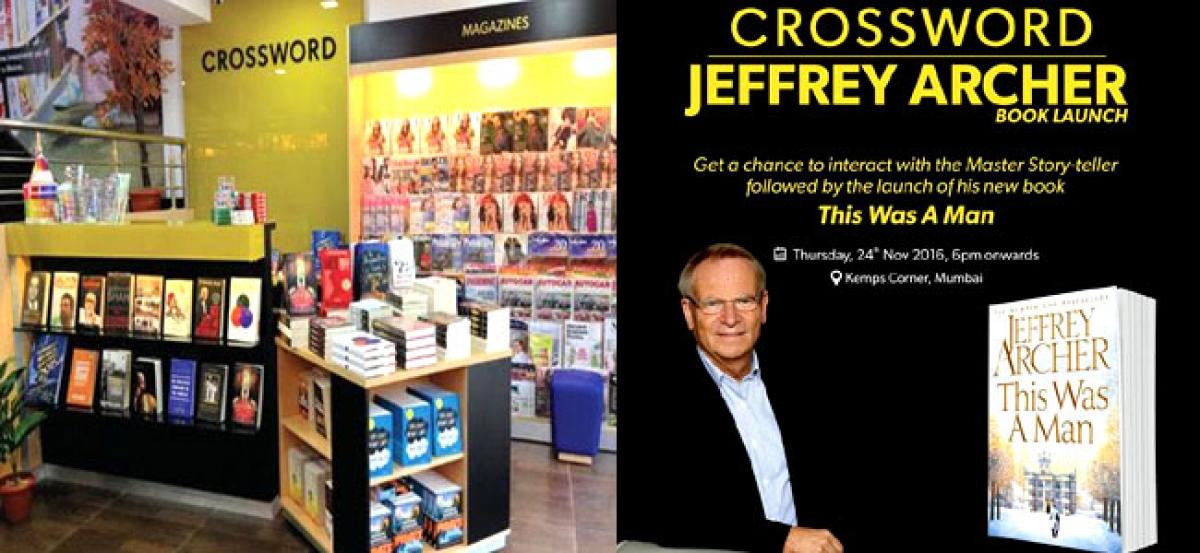 Jeffery Archer on a 4-city India tour with Crossword Bookstores starting 21st November